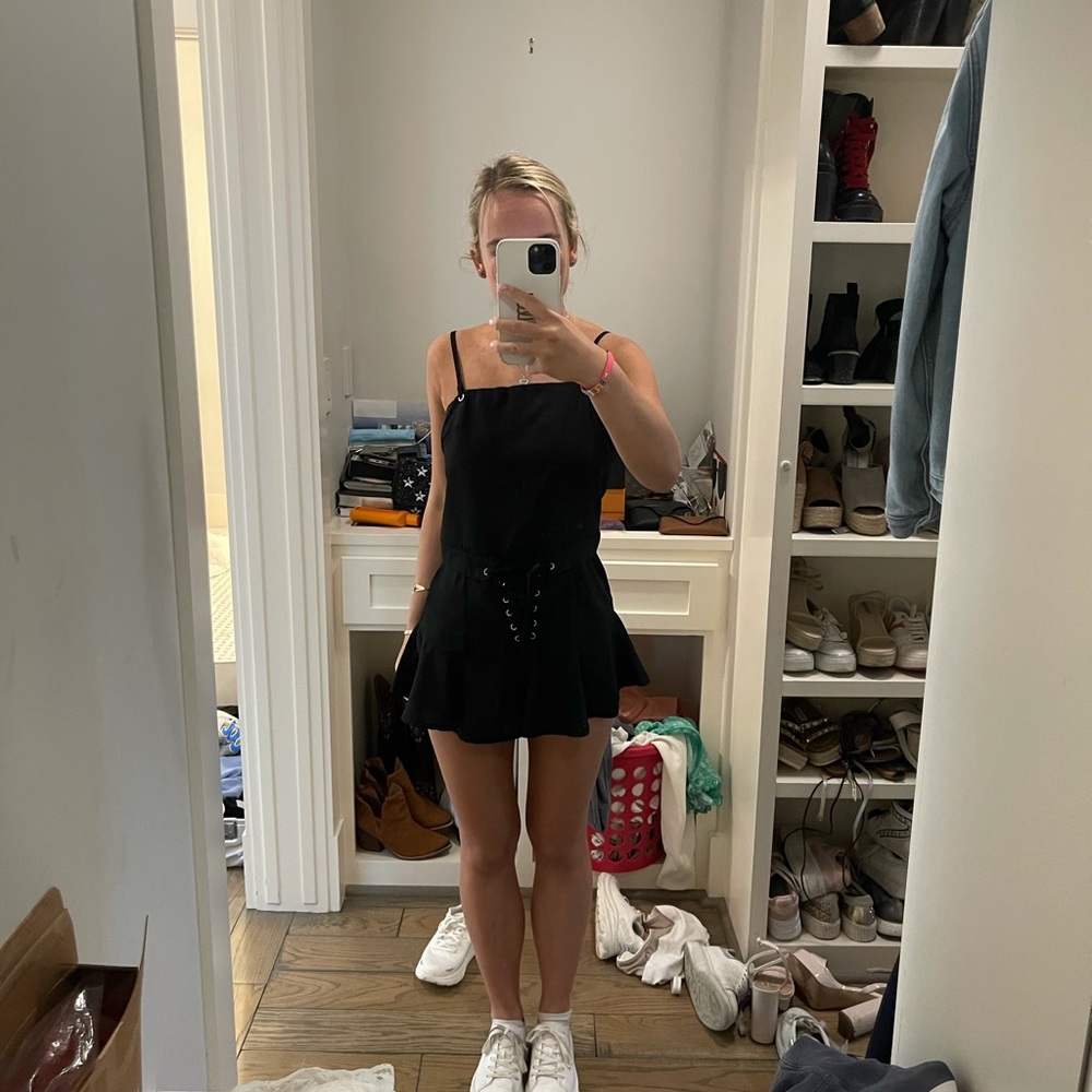 Black tie romper